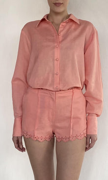 Rococo Sand | Bea Linen Cotton Shorts | Pink