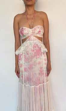 Womens | Dora Cotton Long Dress | Pink Multi