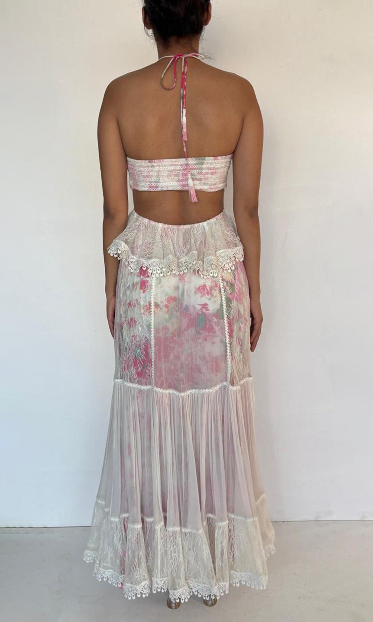 Womens | Dora Cotton Long Dress | Pink Multi
