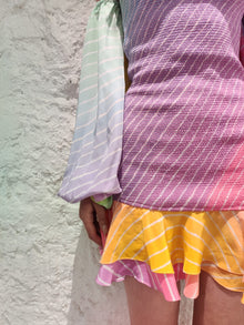 Evie Off-The-Shoulder Short Dress | Rainbow