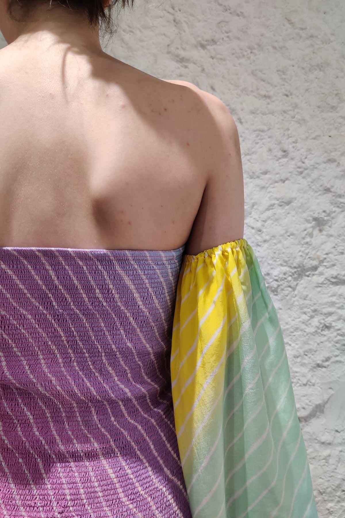 Evie Off-The-Shoulder Short Dress | Rainbow