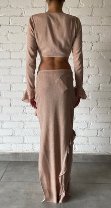 Gaia Long Skirt | Nude