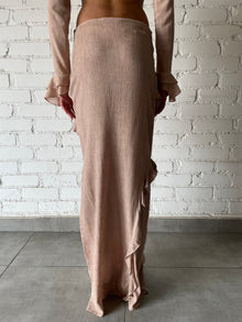 Gaia Long Skirt | Nude