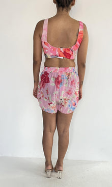 Womens | Inv Polyester Crepe Shorts | Pink Multi