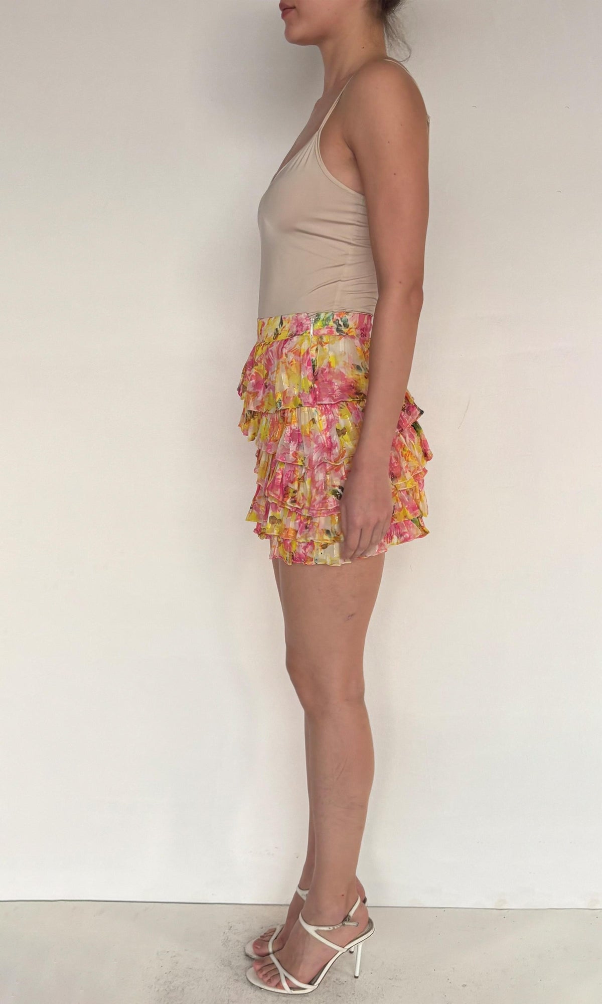 Womens | Inv Viscose Geoergtte Short Skirt | Yellow