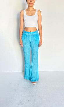 Rococo Sand | Inv Viscose Cotton Georgtte Pants | Blue