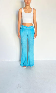 Rococo Sand | Inv Viscose Cotton Georgtte Pants | Blue