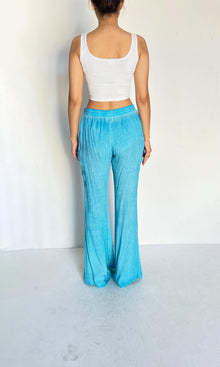 Rococo Sand | Inv Viscose Cotton Georgtte Pants | Blue