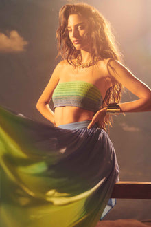 Long Skirt | Blue/Green Ombre