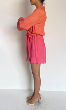 Rococo Sand | Rae Polyester Crepe Short Dress | Ombre