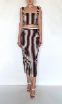 Rococo Sand | Riv Linen Cotton Skirt | Brown