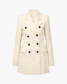 Peplum Blazer Mini Dress | Ivory