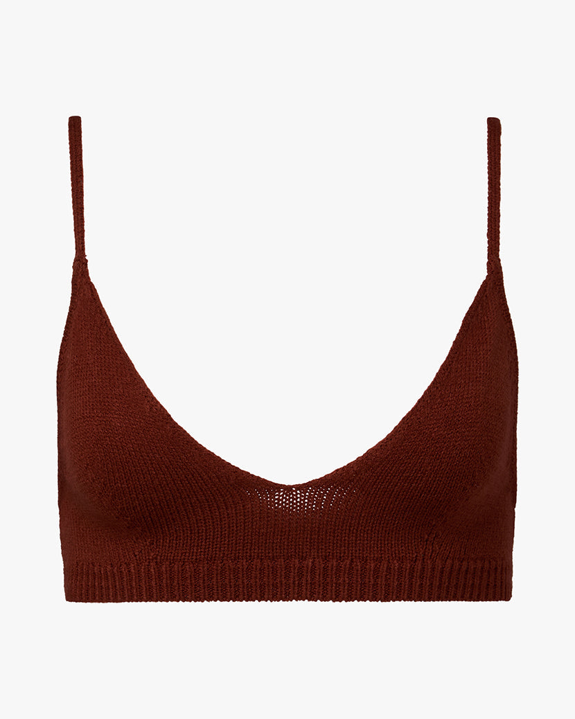 Sweater Bra Top | Chestnut