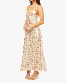 V Front Midi Dress | Antique White