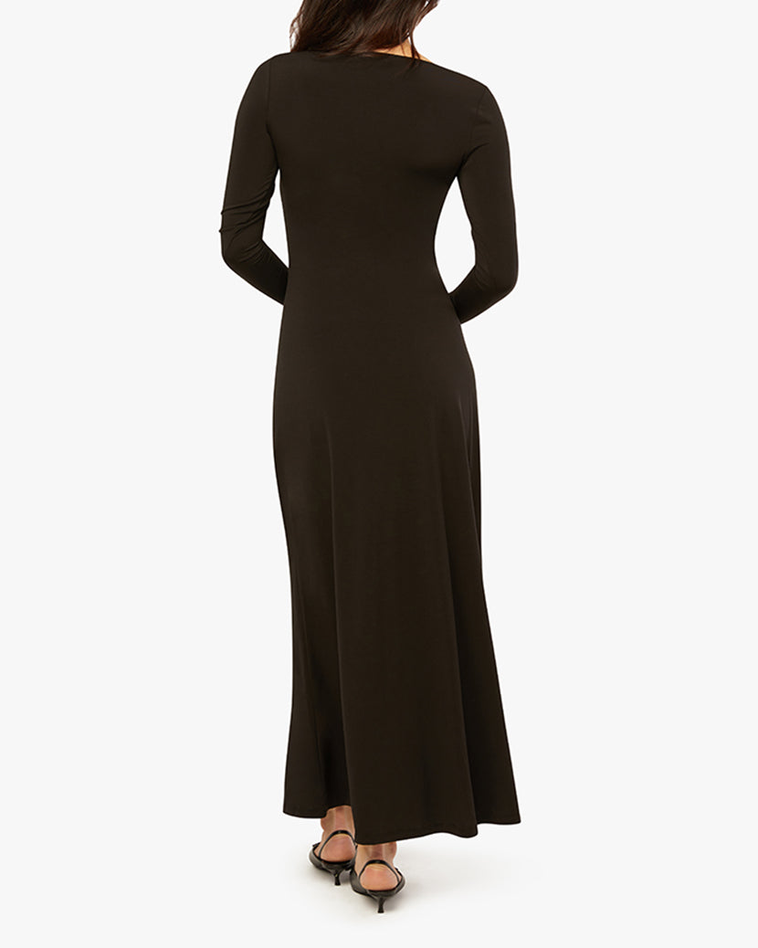 Long Sleeve Cutout Maxi Dress | Black