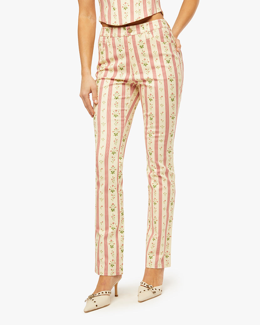 Mid Rise Ankle Flare Pant | Lemon Icing