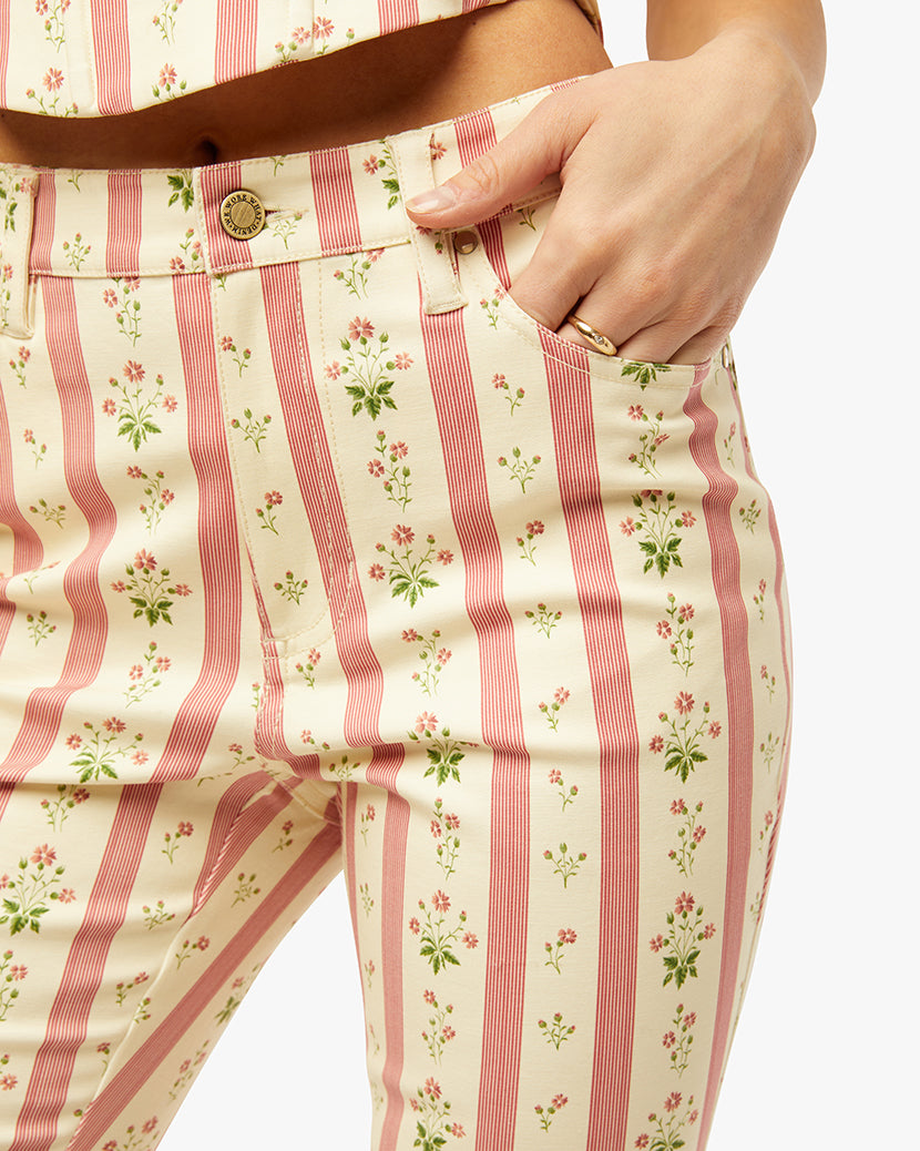 Mid Rise Ankle Flare Pant | Lemon Icing