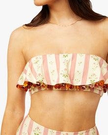 Ruffle Bandeau Top | Lemon Icing