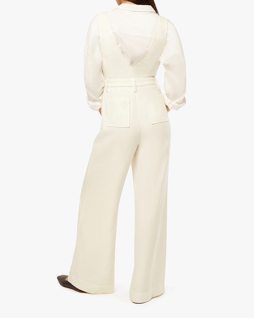 Deep V Flare Overall | Ivory