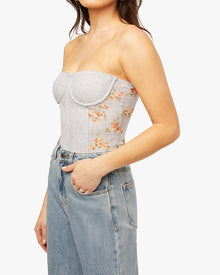 Lace Corset | Icelandic Blue