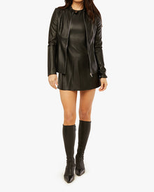 Vegan Leather Moto Jacket | Black