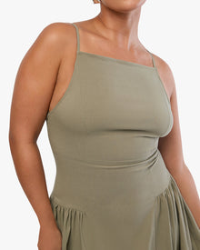 Flare Panel Midi Dress | Laurel Oak