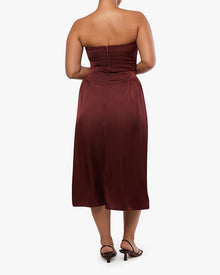 Corset Column Midi Dress | Russet
