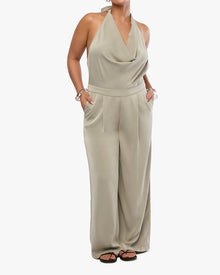 Halter Jumpsuit | Wood Ash