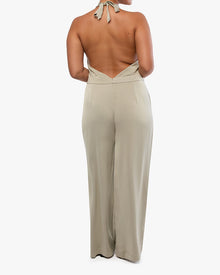 Halter Jumpsuit | Wood Ash
