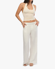 Straight Leg Pant | White