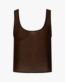 Square Neck Chiffon Tank | Muted Eggplant