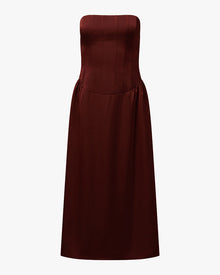 Corset Column Midi Dress | Russet