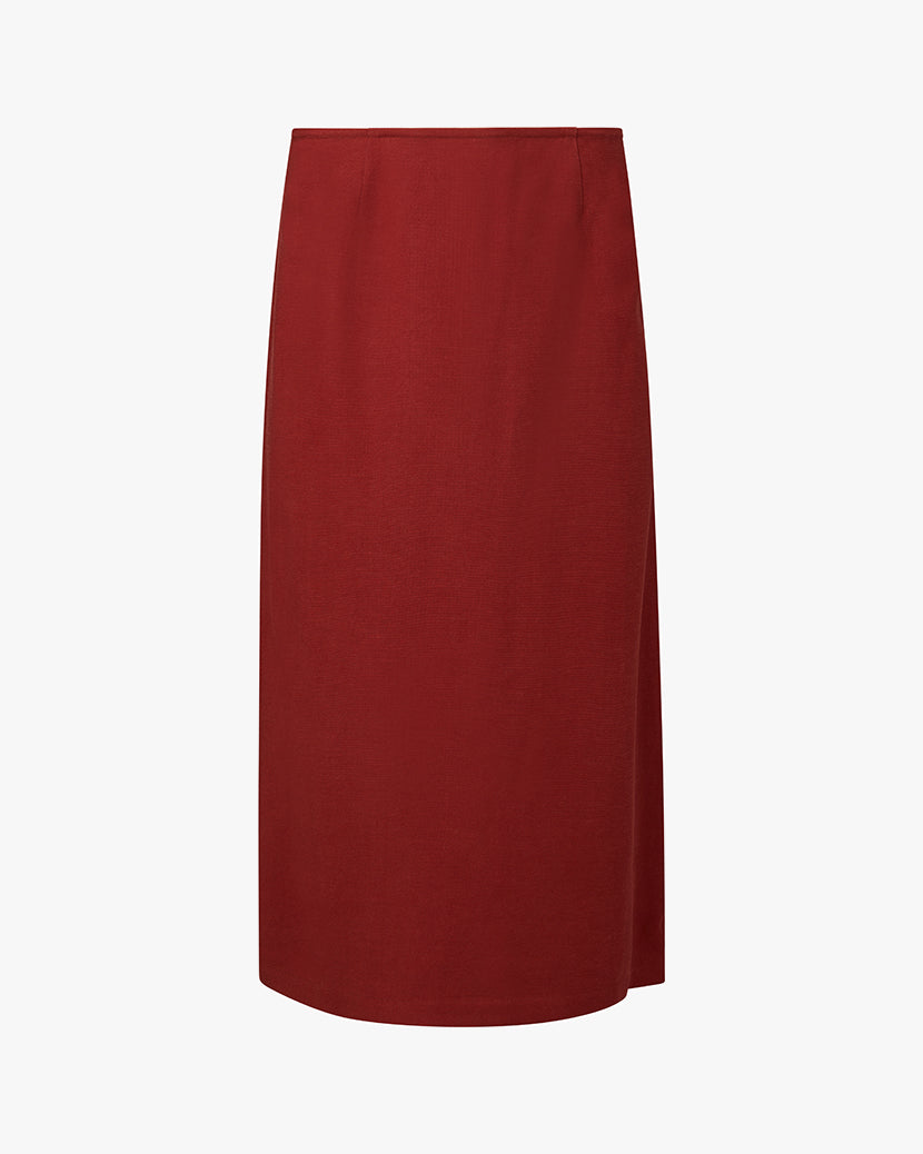 A-line Midi Skirt | Russet