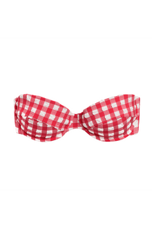 Bustier Bikini Top | Red Gingham