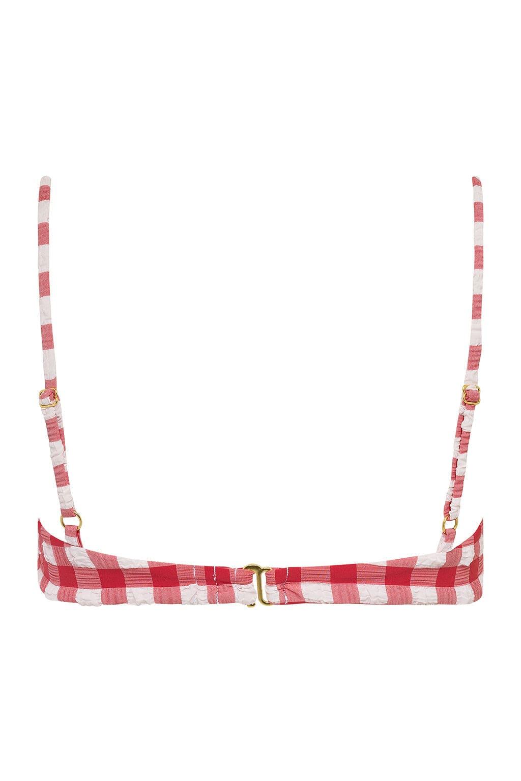 Lucy Bikini Top | Red Gingham