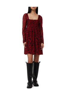 Red Printed Georgette Mini Dress | Syrah
