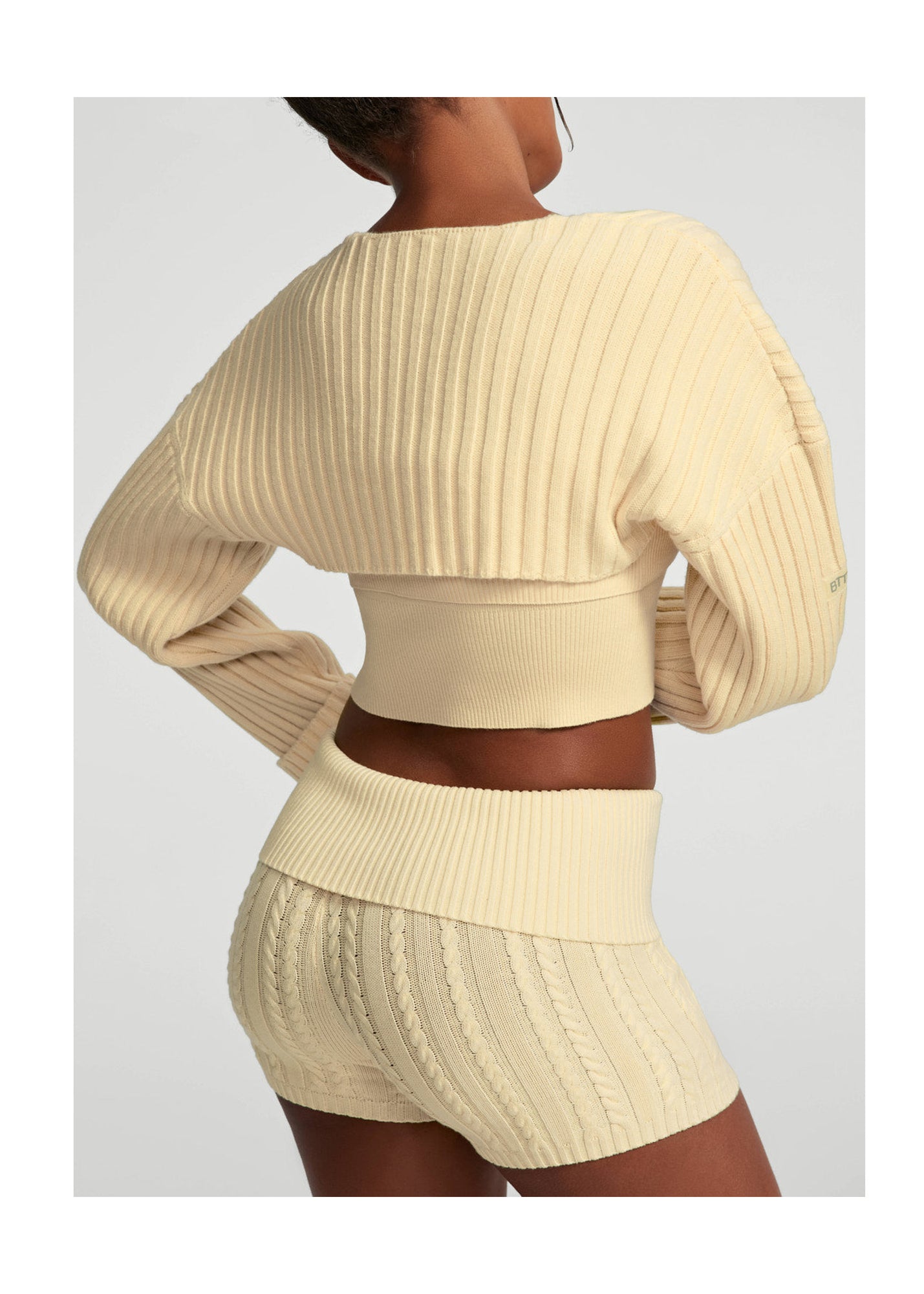 Ribbed Knit Shrug | Lemon Meringue