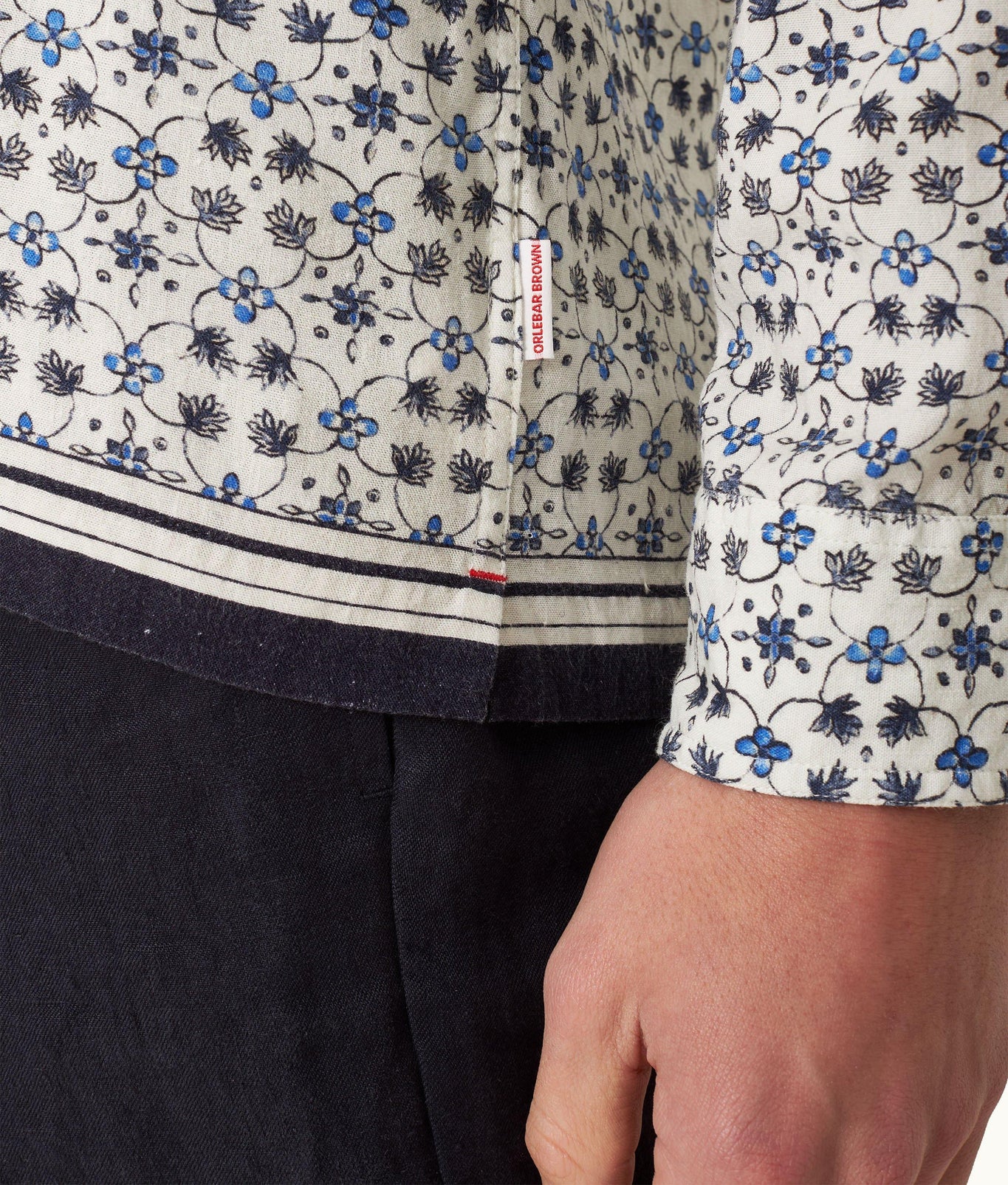 Ridley Fiore Print Relaxed Fit Resort Placket Overhead Shirt | Cashew