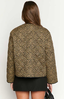 Robbie Quilted Jacket | Leopard Print