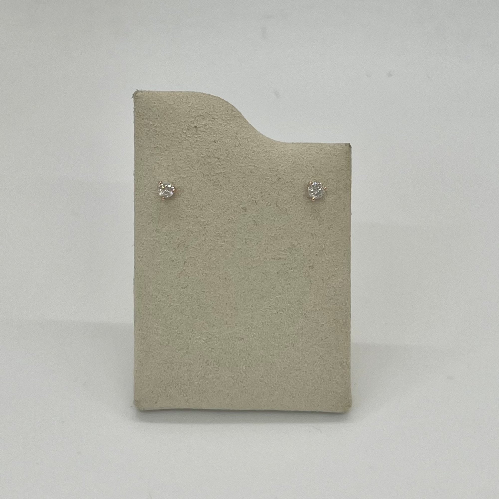 Rose Gold Small Diamond Stud | 14K Rose Gold