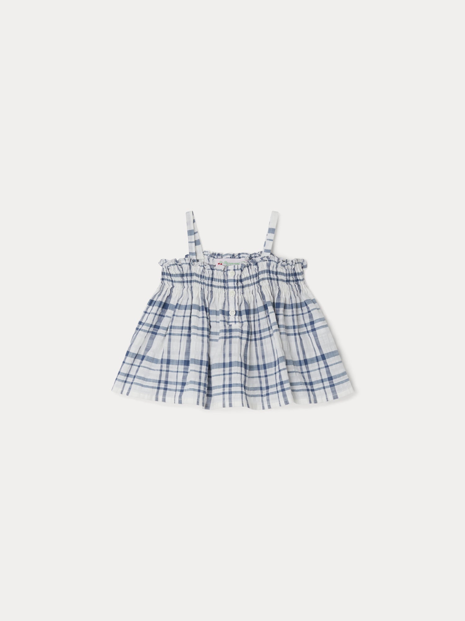 Girl | Abricot Smocked Blouse | Blue