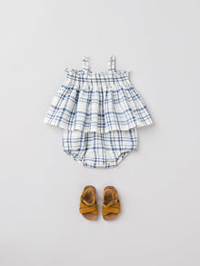Girl | Abricot Smocked Blouse | Blue
