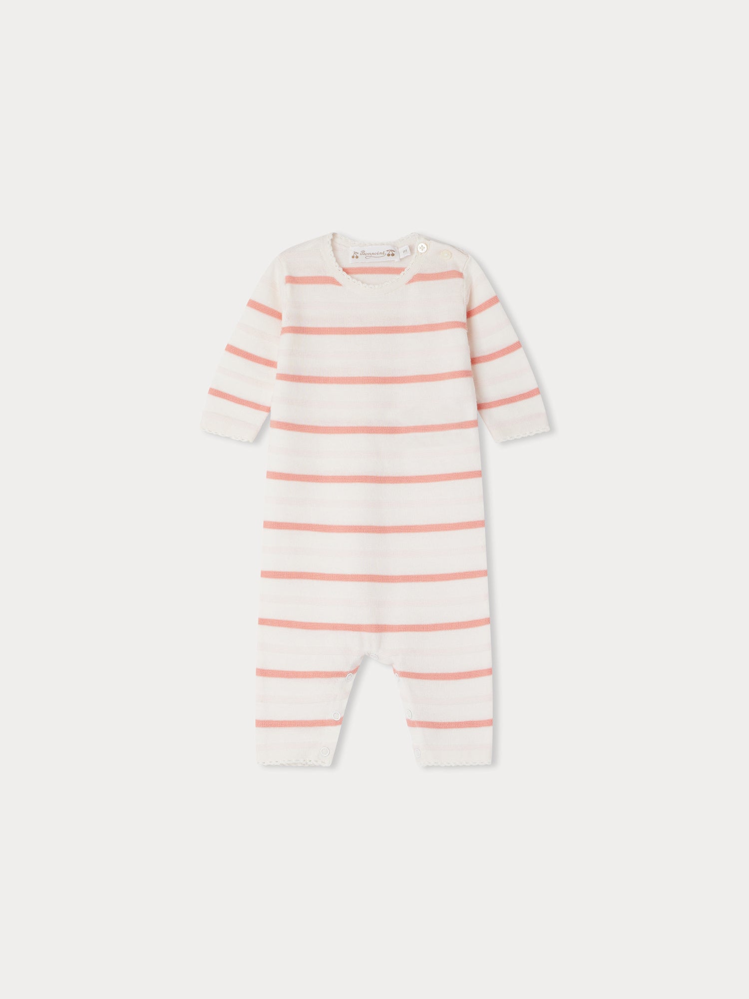 Girl | Carl Romper | Pink Stripes