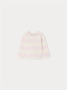 Girl | Dakota Striped Sweater | Powder Pink