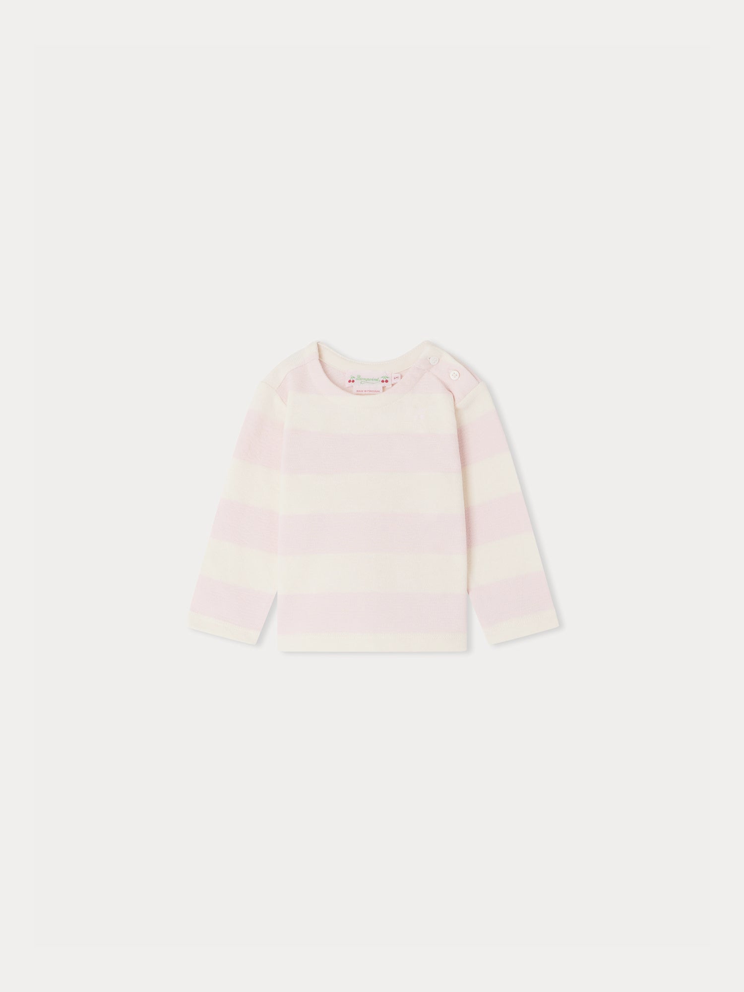 Girl | Dakota Striped Sweater | Powder Pink