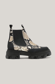 Embossed Snake Low Chelsea Boot | Kalamata