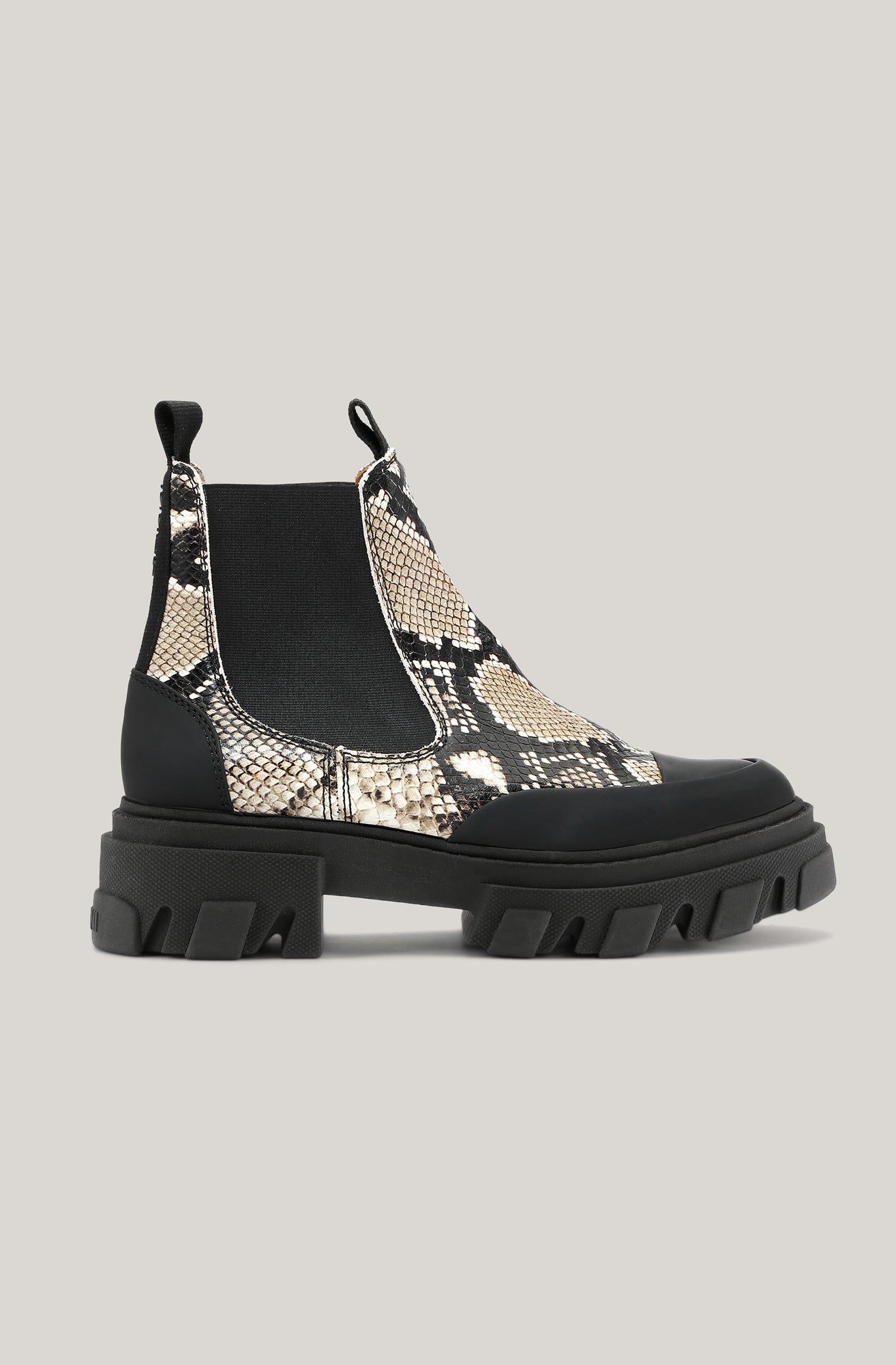 Embossed Snake Low Chelsea Boot | Kalamata