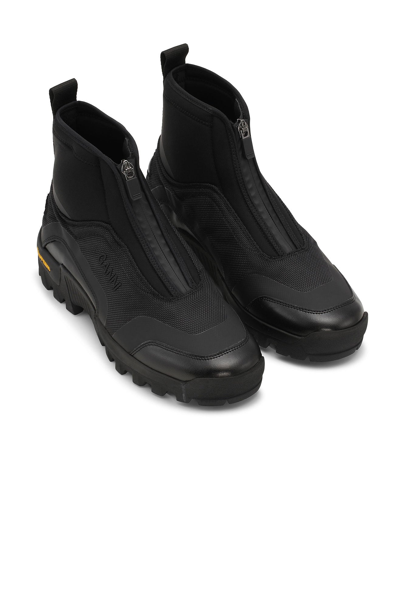 High Top Zip Sneakers | Black