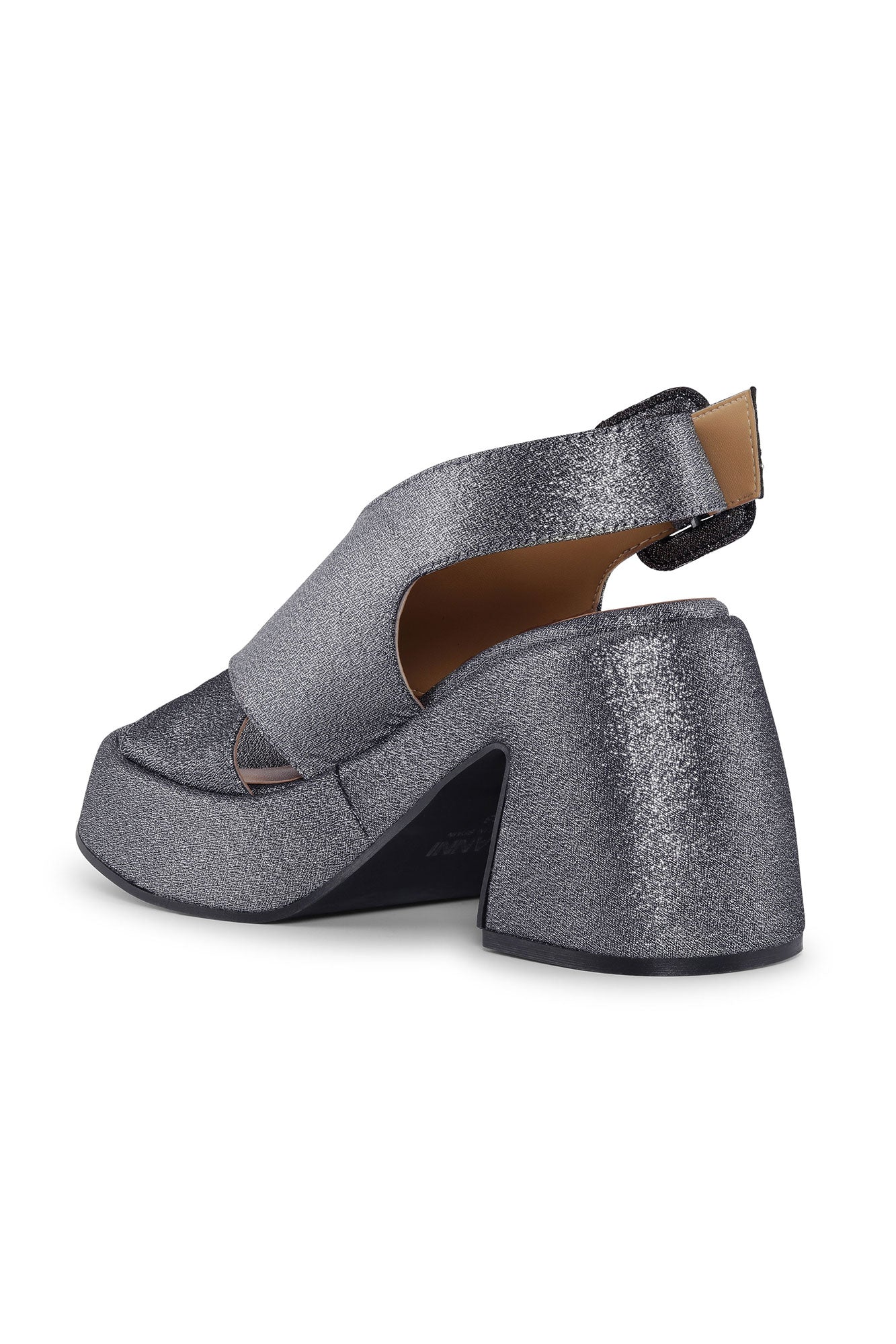 Glitter Platform Sandals | Silver