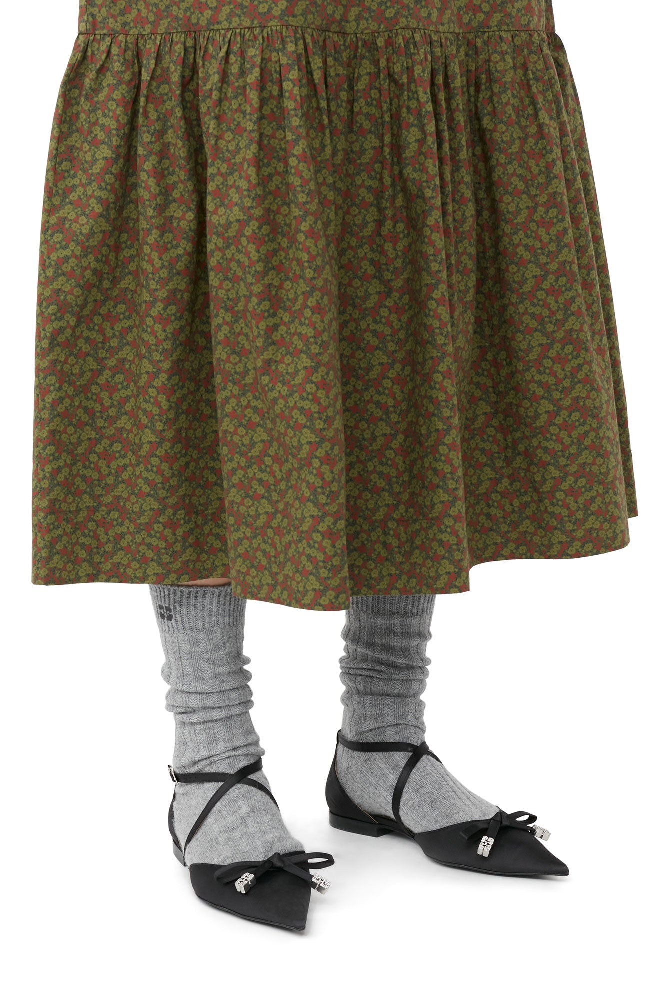 Satin Butterfly Ballerinas | Black